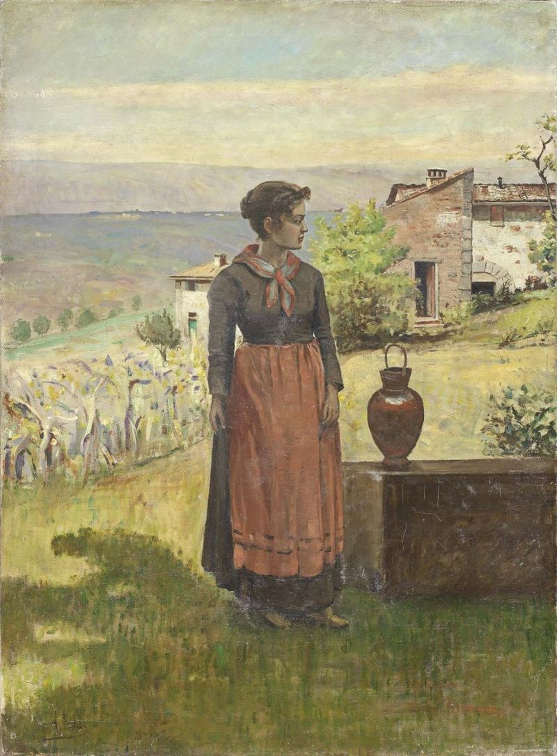 Arturo Faldi - Contadinella con Mezzina