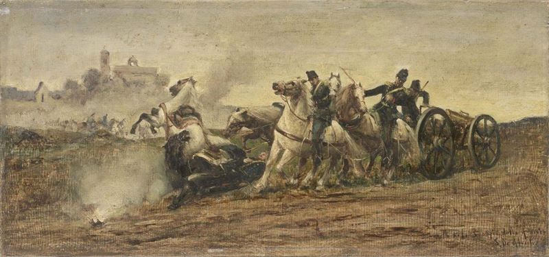 Sebastiano De Albertis - Bozzetto per «lo Scoppio della Granata»