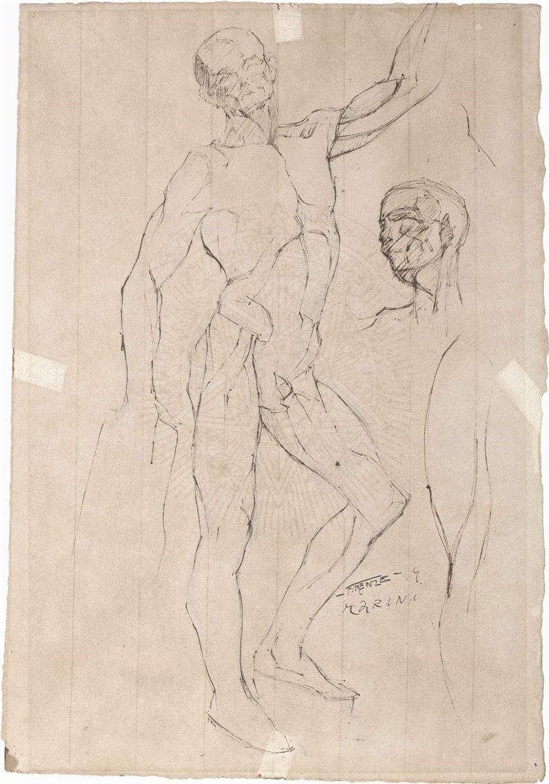 Marino Marini - Studio di Figure Maschili