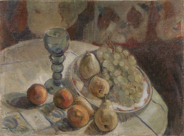 Umberto Moggioli : Natura morta  (1916)  - Olio su tela applicata su tavola - Auction Arte Contemporanea - I - Casa d'aste Farsettiarte