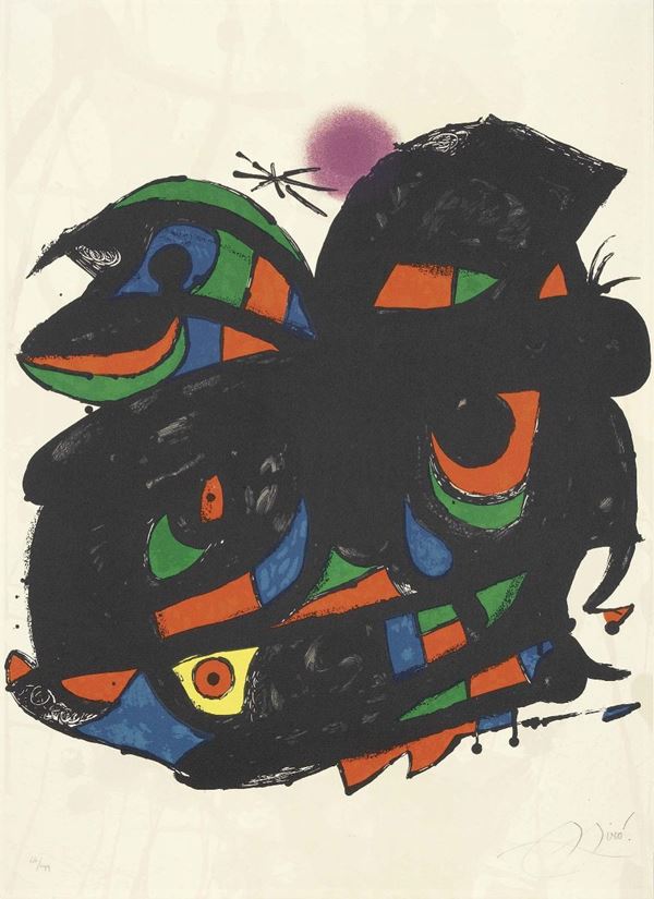 Joan Mir&#243; : Manifesto per l'inaugurazione della Fondazione Joan Miró  (1976)  - Litografia a colori, es. 66/99 - Asta Arte Contemporanea - I - Casa d'aste Farsettiarte