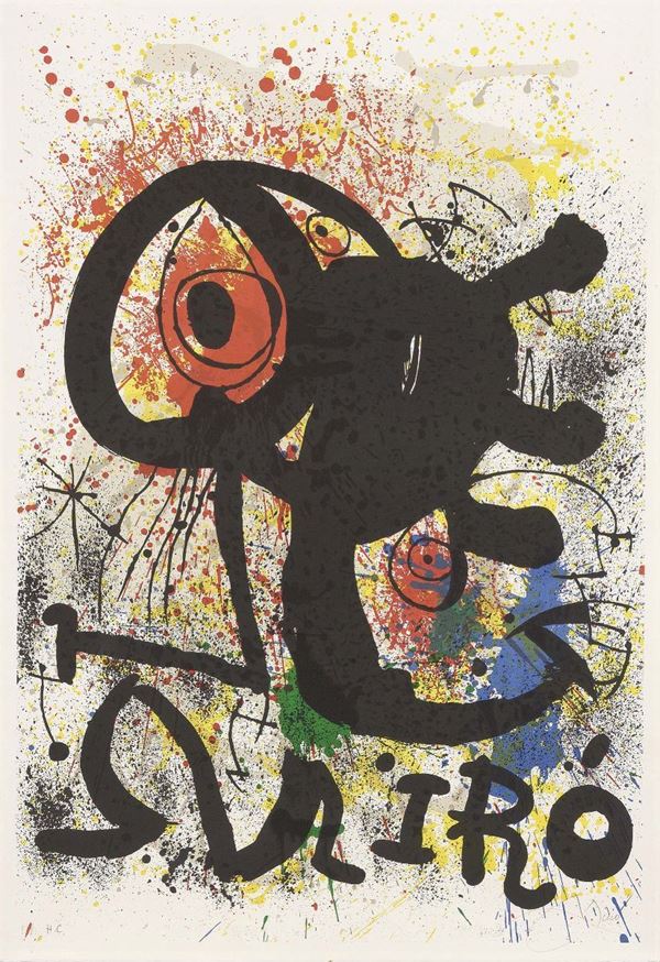 Joan Mir&#243; : Manifesto per l'esposizione «Sculptures et céramiques»  (1973)  - Litografia a colori, es. H.C. - Asta Arte Contemporanea - I - Casa d'aste Farsettiarte