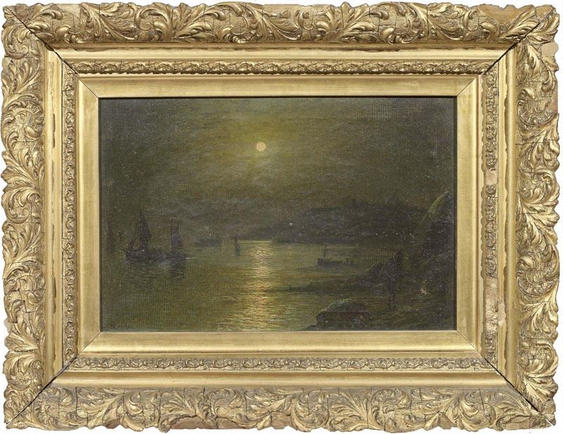Ignoto del XIX Secolo - Notturno sul Mare