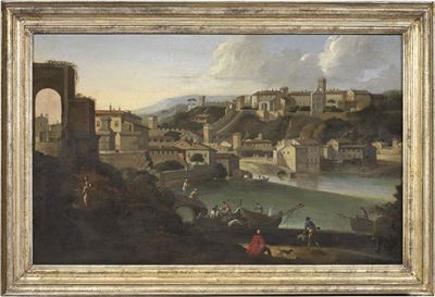 Veduta di Città con Fiume (roma)