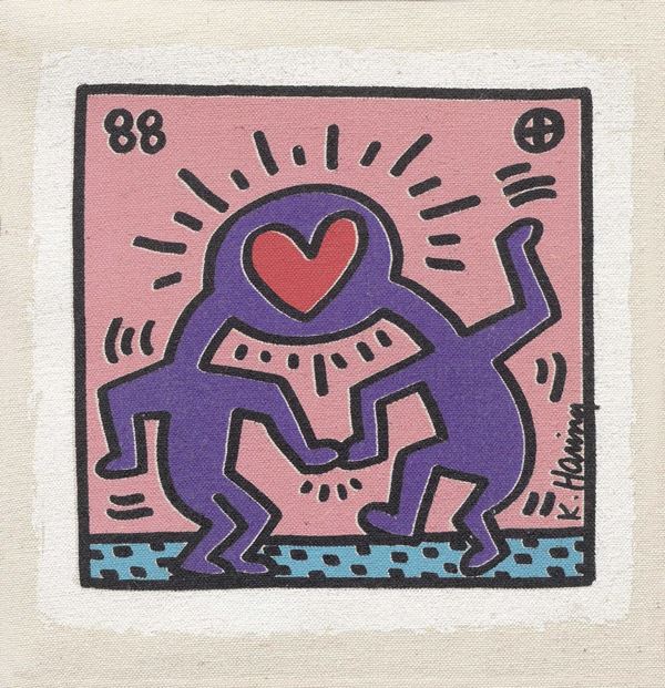 Keith Haring : Dr Winkie Invitation  (1988)  - Serigrafia su tela - Asta Arte Contemporanea - I - Casa d'aste Farsettiarte
