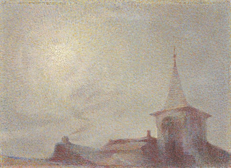 Ignoto Inizio XX Secolo - Paesaggio con Campanile