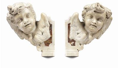 Coppia di «teste di Putti»