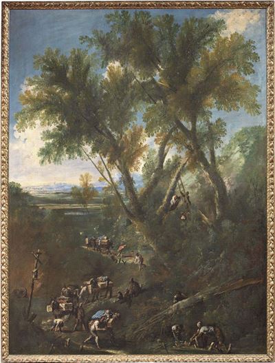«paesaggio con Trasportatori di Merci» e «paesaggio con Lavandaie e Uomini a Cavallo»