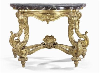 Consolle in Legno Intagliato e Dorato