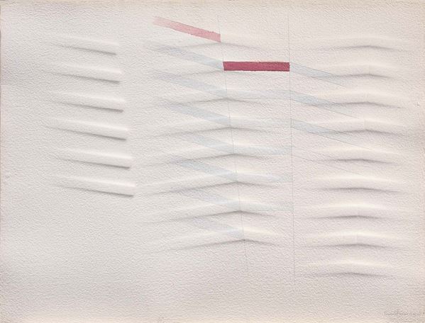 Agostino Bonalumi : Senza titolo  (1985)  - Carta estroflessa e tecnica mista - Auction Arte Contemporanea - I - Casa d'aste Farsettiarte
