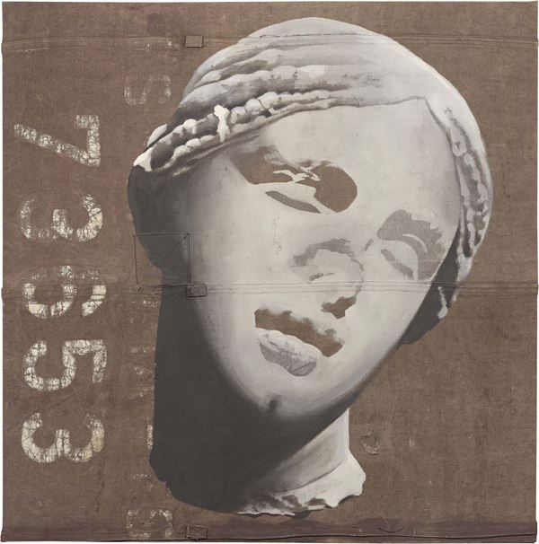 Luca Pignatelli : Afrodite  (2003)  - Acrilico su telone di copertura di vagone ferroviario - Auction Dipinti, disegni, sculture, grafica - Arte Contemporanea - I - Casa d'aste Farsettiarte
