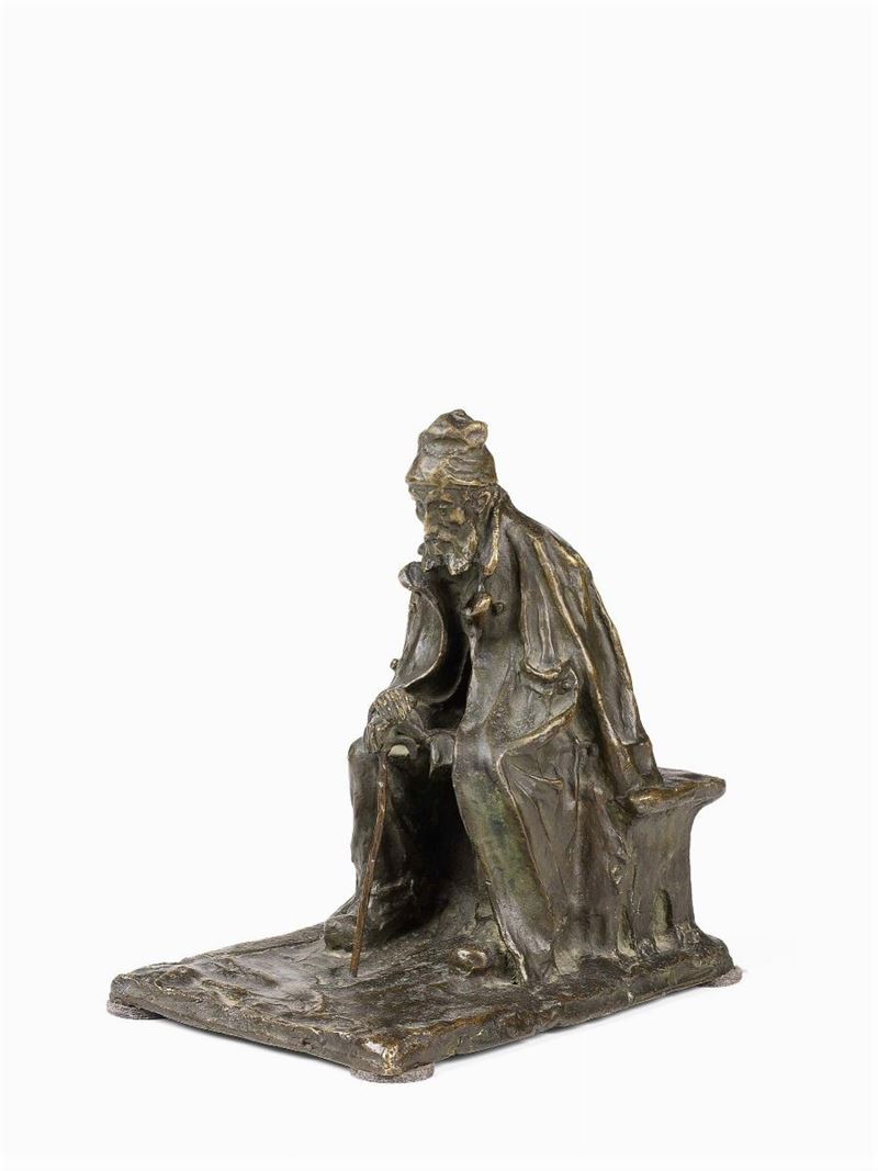 Ignoto del XIX Secolo - Figura di Vecchio Seduto
