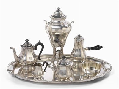 Servito da Tè e Caffè in Argento