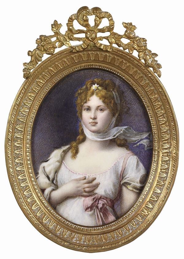 Scuola austriaca fine XVIII - inizio XIX secolo - Ritratto Luisa di Russia