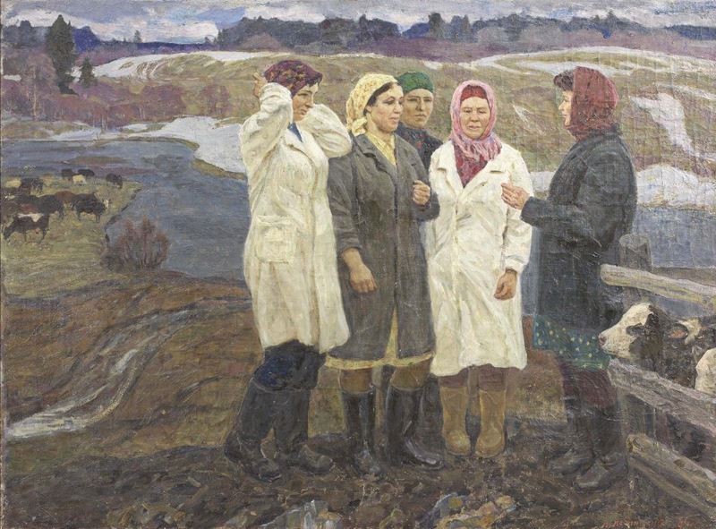 Ignoto Russo del XX Secolo - Lavoratrici