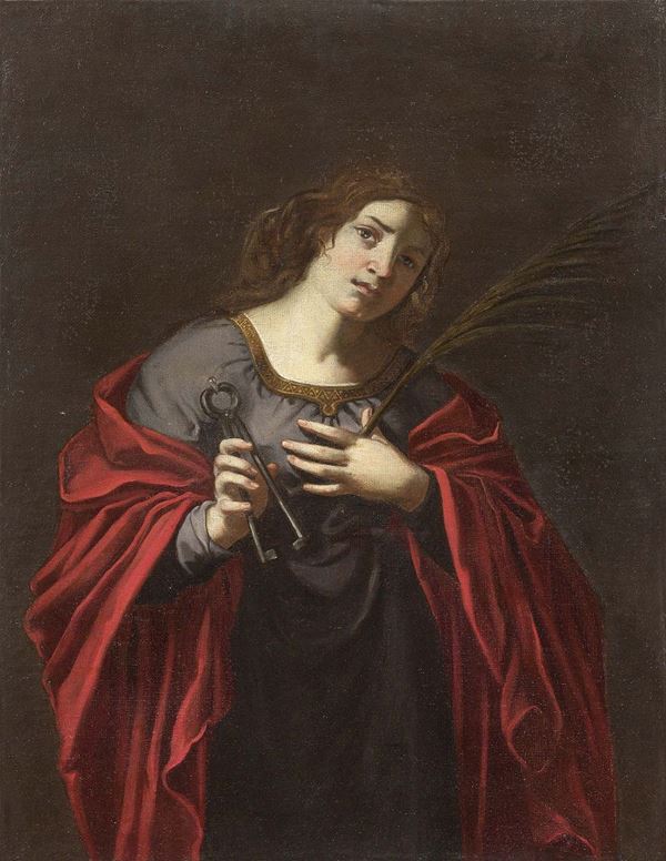 Pittore caravaggesco francese : Sant'Apollonia  - Olio su tela - Auction Arredi e Dipinti Antichi - I - Casa d'aste Farsettiarte