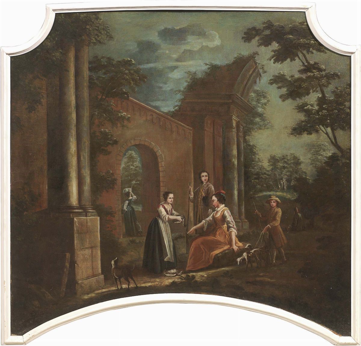 Scuola Piemontese del XVIII Secolo - «paesaggio con Concerto» e «paesaggio con Scena Agreste»