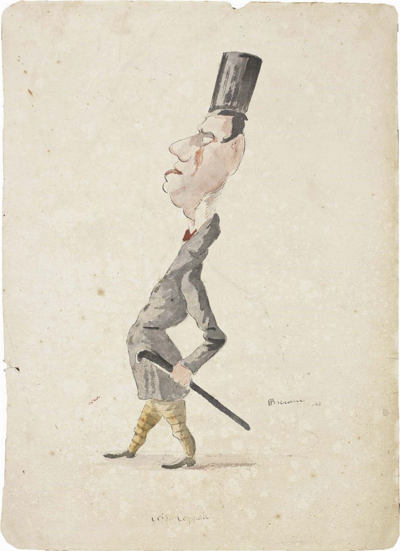 Ignoto del XIX Secolo - Caricatura di Celso Coppoli
