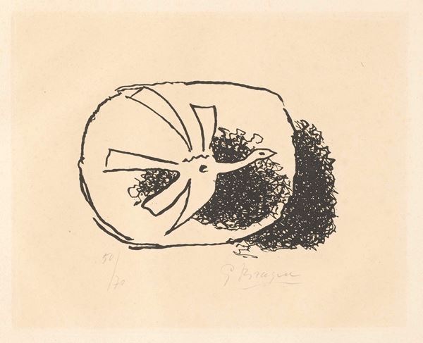 Georges Braque : Août  (1958)  - Acquaforte, es. 50/70 - Auction Dipinti, disegni, sculture, grafica - Arte Contemporanea - I - Casa d'aste Farsettiarte