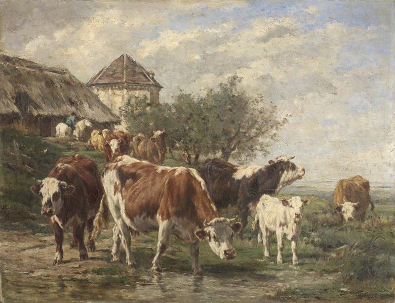 Giuseppe Palizzi - L'abbeverata