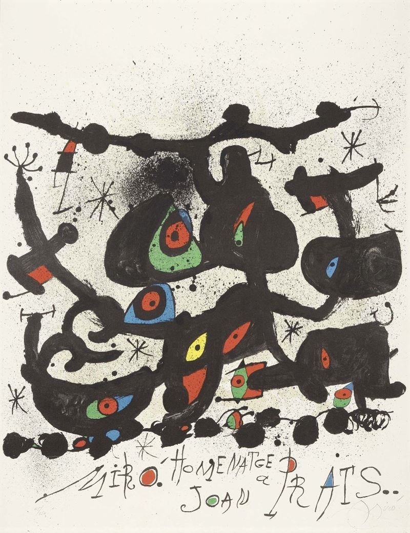 Joan Miró - Manifesto per L'esposizione «homenatge a Joan Prats»