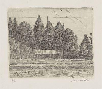 Campo di Tennis ai Giardini Margherita a Bologna (lastra Piccola)