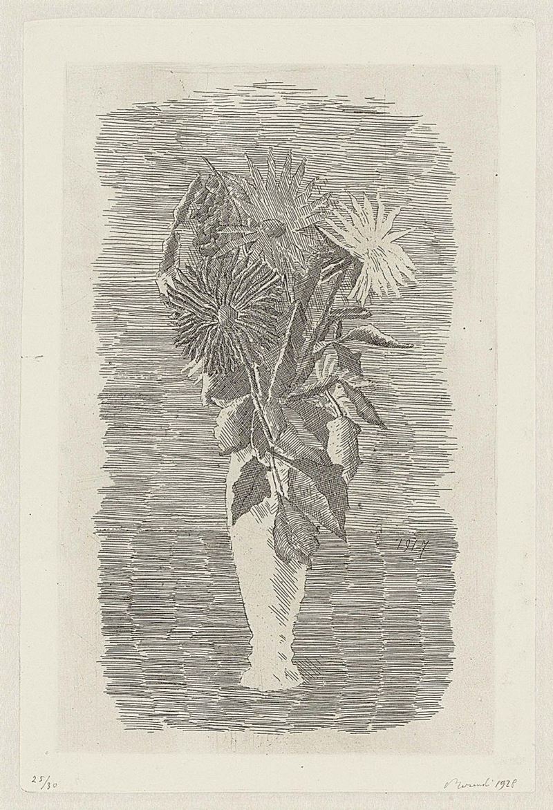 Giorgio Morandi - Fiori in un Vasetto Bianco