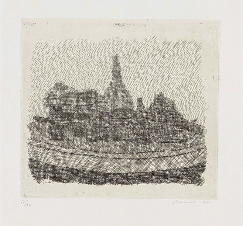 Giorgio Morandi - Vari Oggetti su un Tavolo