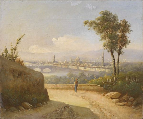 Ignoto del XIX secolo - Veduta di Firenze