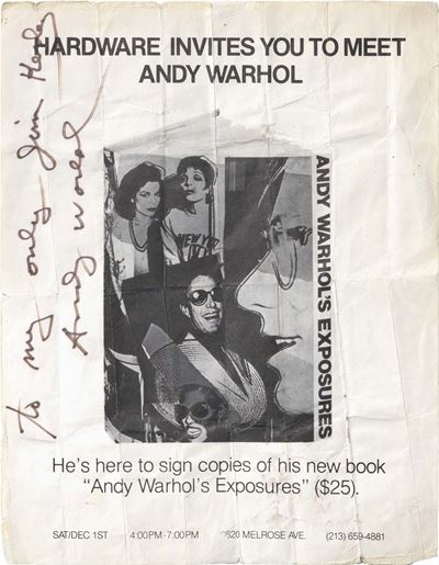 Invito alla Presentazione di «andy Warhol Exposure's»