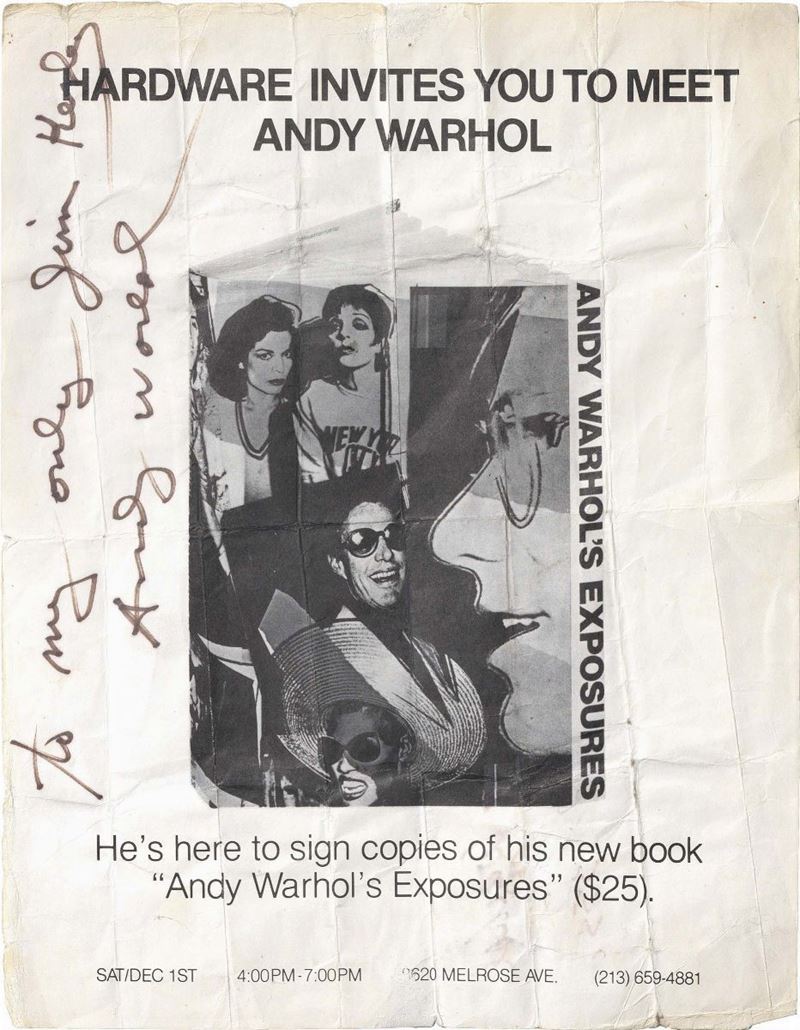 Invito alla Presentazione di «andy Warhol Exposure's»