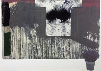Übermalte Bild-lithographien