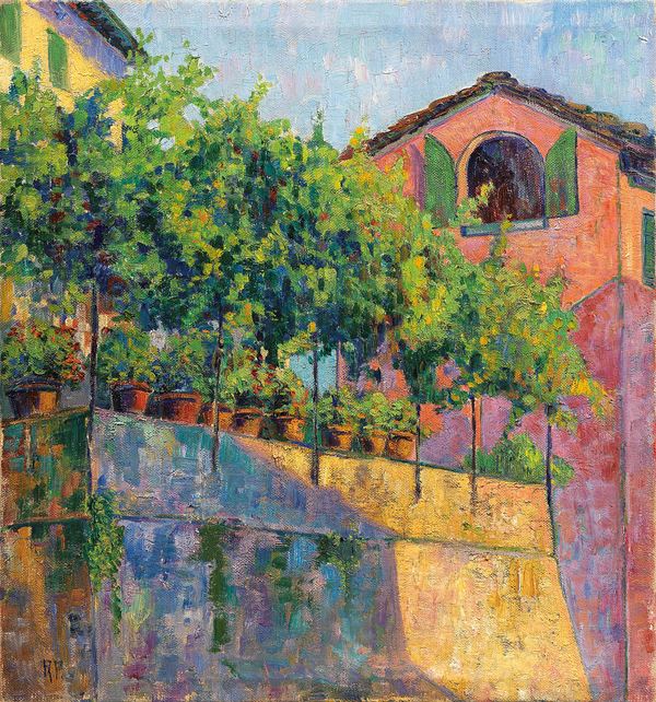 Ren&#233; Paresce : Paesaggio  ((1912))  - Olio su tela - Asta Arte Contemporanea - I - Casa d'aste Farsettiarte