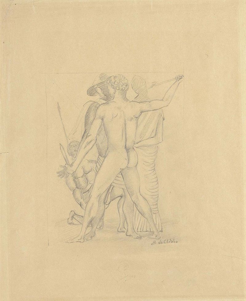 Giorgio De Chirico - Combattimento di Gladiatori