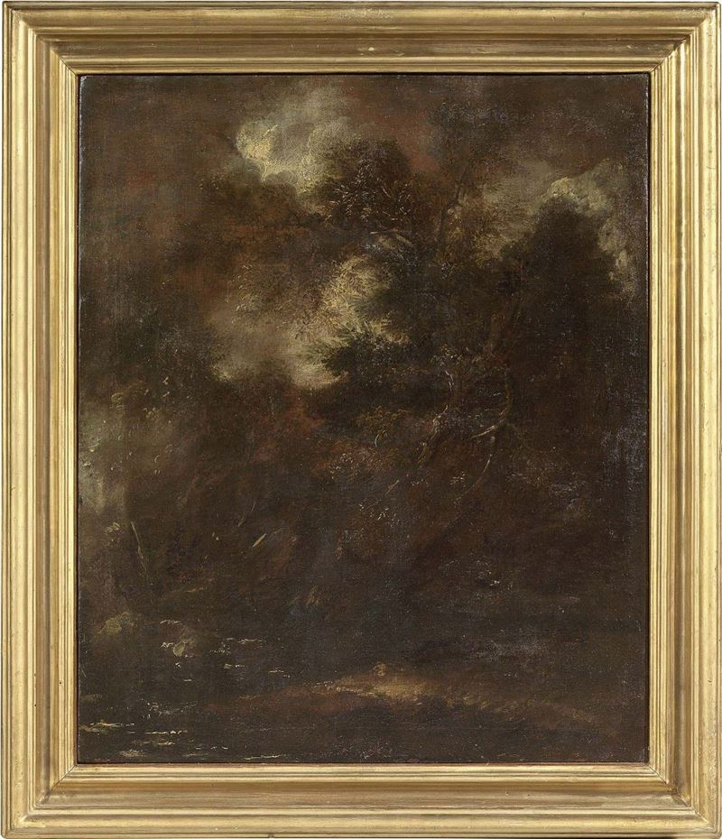 Bartolomeo Pedon (attr. A) - «paesaggio Boschivo» e «paesaggio Tempestoso»