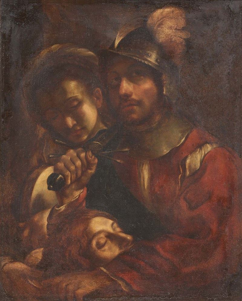 Theodoor Rombouts (seguace Di) - David e Gionata con la Testa di Golia