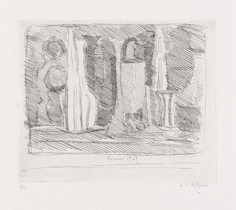 Giorgio Morandi - Natura Morta a Tratti Veloci