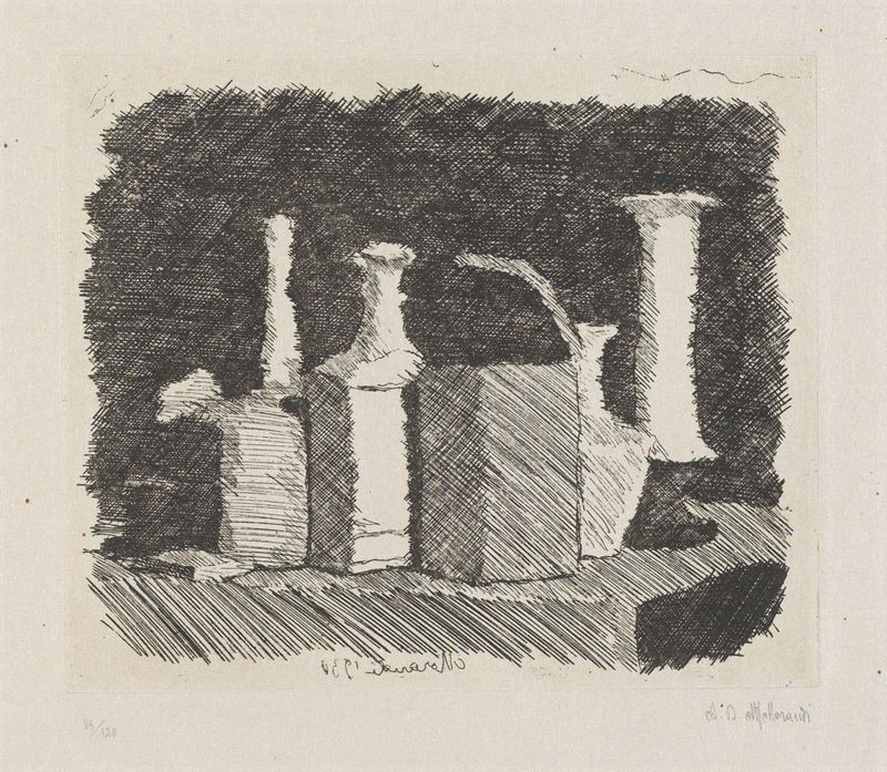 Giorgio Morandi - Natura Morta con Sei Oggetti