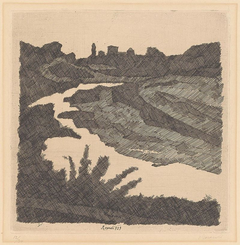 Giorgio Morandi - Paesaggio sul Savena