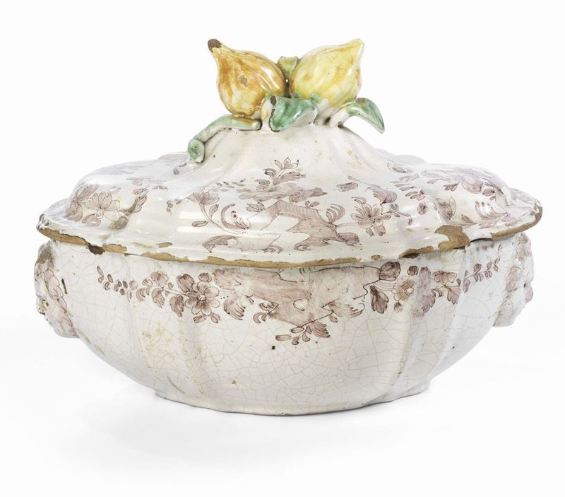 Legumiera in Maiolica Policroma