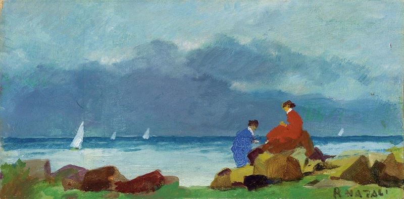 Renato Natali - Due Figure sul Mare