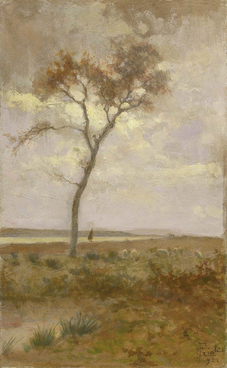 Francesco Gioli - Paesaggio sul Fiume