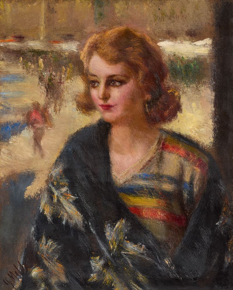Giuseppe Maldarelli - Fanciulla con Scialle