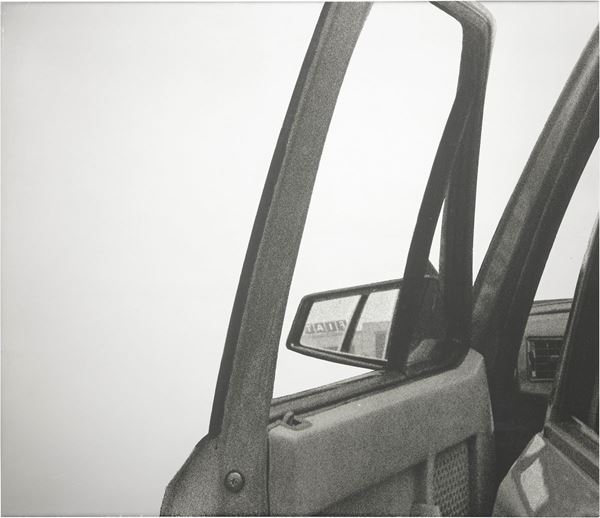 Michelangelo Pistoletto : Fiat Ritmo  (1978)  - Serigrafia su acciaio inossidabile lucidato a specchio, multiplo, es. 273/300 - Asta Arte Moderna e Contemporanea - I - Casa d'aste Farsettiarte