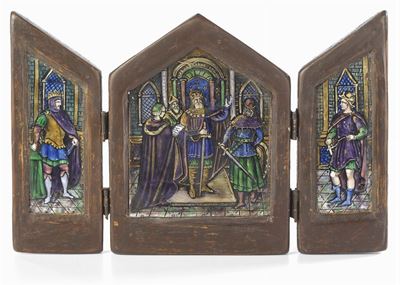 Trittico in Smalto Limoges