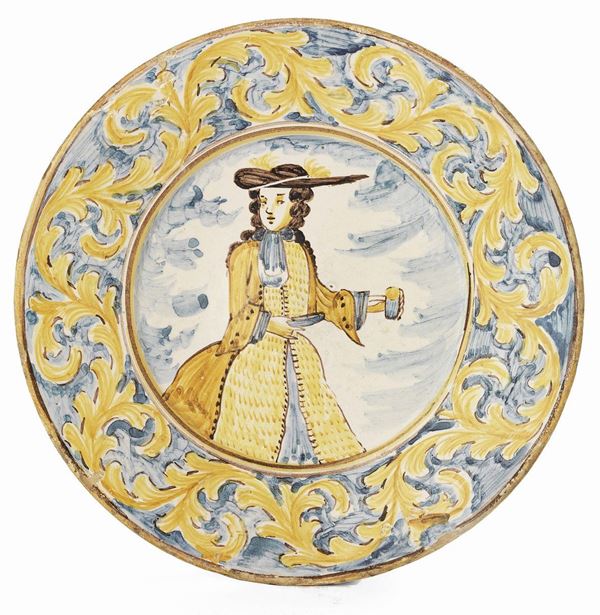 Piatto in porcellana policroma  (XVII secolo.)  - Auction ARTE MODERNA E CONTEMPORANEA - Casa d'aste Farsettiarte