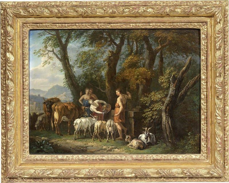 Pieter Van Bloemen, Detto Stendardo (attr. A) - Scena Arcadica