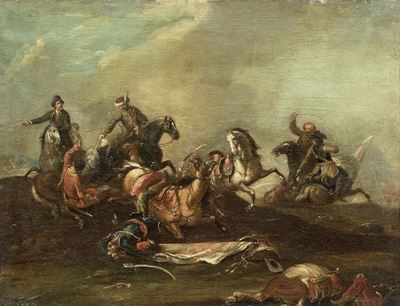 Battaglia tra Cavalieri Cristiani e Mori