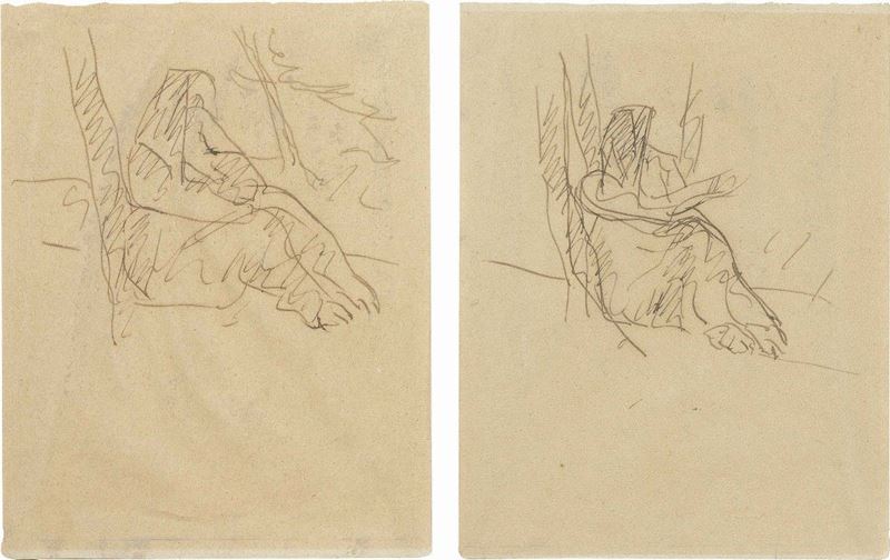 Lorenzo Viani - Due Disegni Raffiguranti «la Ghiandaia»