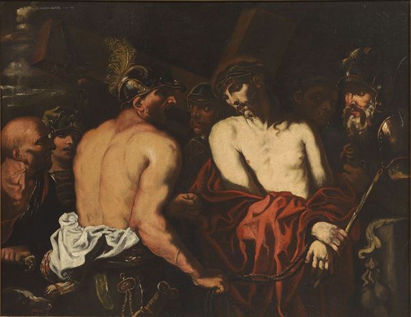 Giovanni Battista Langetti (attr. a) - Ecce Homo tra i manigoldi